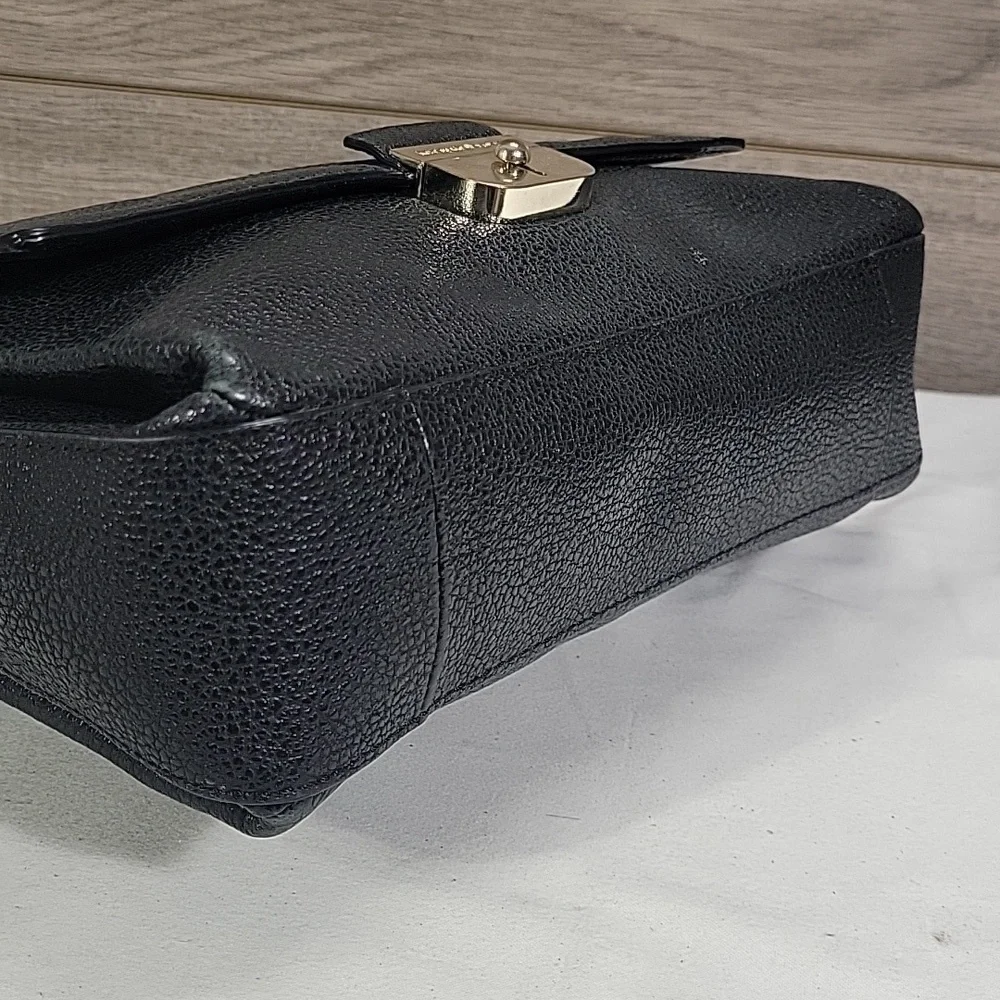 Kate Spade Black Textured Leather Crossbody Shoulder Bag